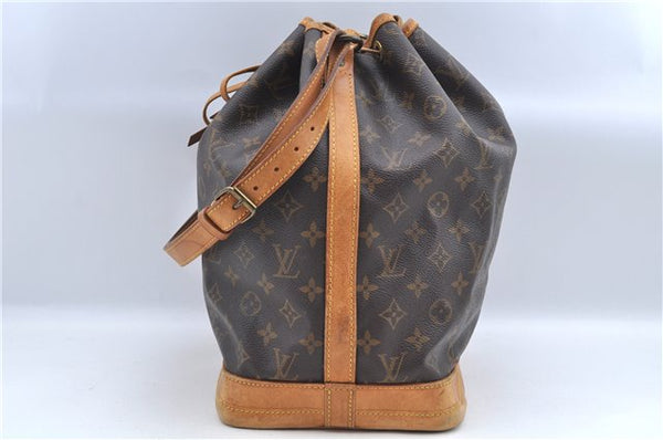 Authentic Louis Vuitton Monogram Noe Shoulder Drawstring Bag M42224 LV J8484