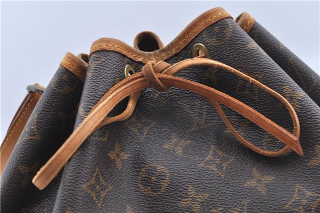 Authentic Louis Vuitton Monogram Noe Shoulder Drawstring Bag M42224 LV J8484