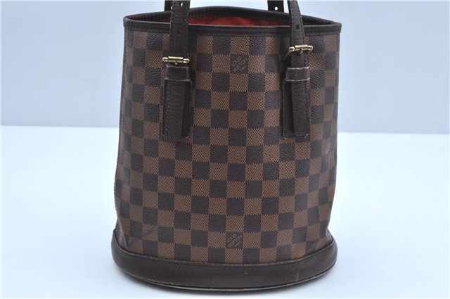 Authentic Louis Vuitton Damier Marais Bucket Shoulder Tote Bag N42240 LV J8485