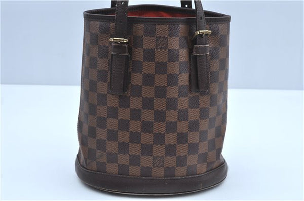 Authentic Louis Vuitton Damier Marais Bucket Shoulder Tote Bag N42240 LV J8485