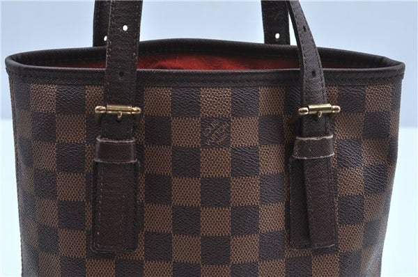 Authentic Louis Vuitton Damier Marais Bucket Shoulder Tote Bag N42240 LV J8485