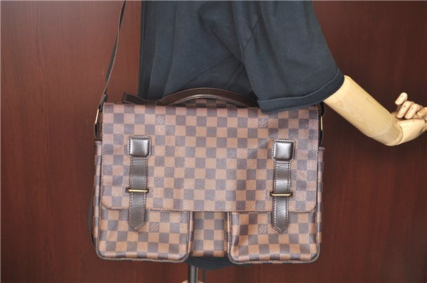 Authentic Louis Vuitton Damier Broadway 2Way Shoulder Hand Bag N42270 LV J8489