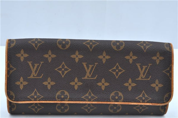 Authentic Louis Vuitton Monogram Pochette Twin GM Shoulder Bag M51852 LV J8491
