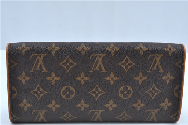 Authentic Louis Vuitton Monogram Pochette Twin GM Shoulder Bag M51852 LV J8491