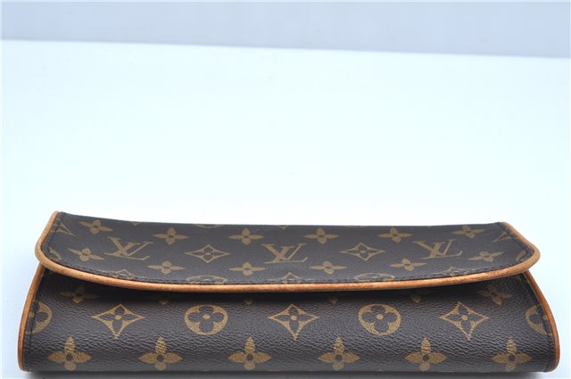 Authentic Louis Vuitton Monogram Pochette Twin GM Shoulder Bag M51852 LV J8491