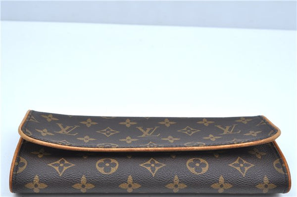 Authentic Louis Vuitton Monogram Pochette Twin GM Shoulder Bag M51852 LV J8491