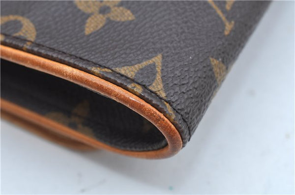 Authentic Louis Vuitton Monogram Pochette Twin GM Shoulder Bag M51852 LV J8491