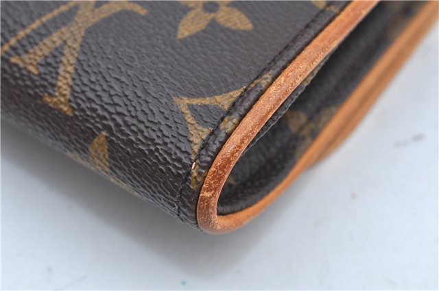 Authentic Louis Vuitton Monogram Pochette Twin GM Shoulder Bag M51852 LV J8491