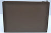 Authentic SAINT LAURENT Clutch Hand Bag Purse Leather 397294 Brown J8508