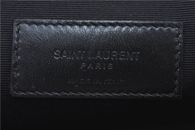 Authentic SAINT LAURENT Clutch Hand Bag Purse Leather 397294 Brown J8508