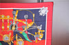 Authentic HERMES Carre 90 Scarf "HARNAIS DE COUR" Silk Black Red Box J8519