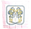 Authentic HERMES Carre 90 Scarf "BRIDES de GALA par" Silk Pink J8542