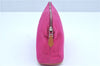 Authentic HERMES Bolide PM Pouch Purse Canvas Leather Pink J8549