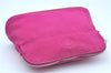 Authentic HERMES Bolide PM Pouch Purse Canvas Leather Pink J8549