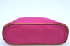 Authentic HERMES Bolide PM Pouch Purse Canvas Leather Pink J8549