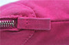 Authentic HERMES Bolide PM Pouch Purse Canvas Leather Pink J8549