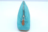 Authentic HERMES Bolide Pouch MiniMini Purse Canvas Leather Light Blue J8555