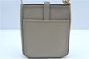 Authentic BURBERRY Vintage Leather Shoulder Cross Body Bag Purse Gray J8567