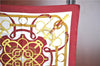 Authentic HERMES Carre 90 Scarf "Eperon d'or" Silk Bordeaux Red White J8622