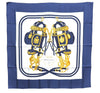 Authentic HERMES Carre 90 Scarf "BRIDES de GALA par" Silk Navy Paper Bag J8660