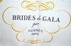 Authentic HERMES Carre 90 Scarf "BRIDES de GALA par" Silk Navy Paper Bag J8660