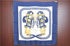 Authentic HERMES Carre 90 Scarf "BRIDES de GALA par" Silk Navy Paper Bag J8660