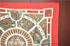 Authentic HERMES Carre 90 Scarf "Le Songe de Poliphile" Silk Red J8676