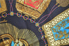 Authentic HERMES Carre 90 Scarf "Poste et Cavalerie" Silk Black J8720