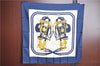 Authentic HERMES Carre 90 Scarf "BRIDES de GALA" Silk Navy Blue White J8722