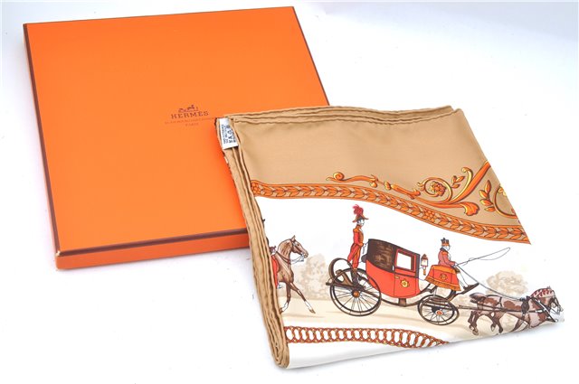 Auth HERMES Carre 90 Scarf 