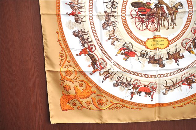 Auth HERMES Carre 90 Scarf 