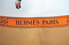 Auth HERMES Carre 90 Scarf "LA PROMENADE DE LONGCHAMPS" Silk Brown Box J8723