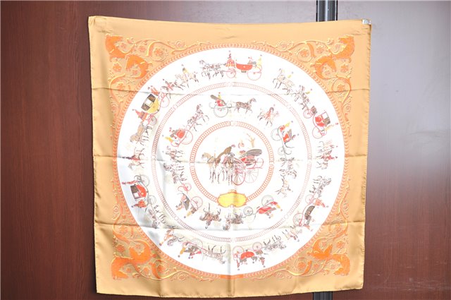 Auth HERMES Carre 90 Scarf 