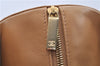 Authentic CHANEL Chocolate Bar Calf Skin CC Logo Shoulder Hand Bag Beige J8726