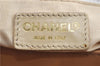 Authentic CHANEL Chocolate Bar Calf Skin CC Logo Shoulder Hand Bag Beige J8726