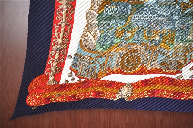 Authentic HERMES Pleats Scarf 