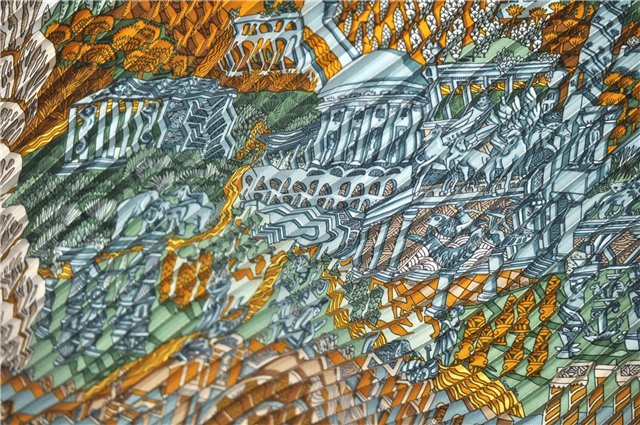 Authentic HERMES Pleats Scarf 