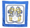 Authentic HERMES Carre 90 Scarf "BRIDES de GALA par" Silk Blue J8739