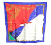 HERMES Petit Carre 40 Scarf Handkerchief "SOUVENIRS DE PARIS" Silk Blue J8741