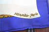 HERMES Petit Carre 40 Scarf Handkerchief "SOUVENIRS DE PARIS" Silk Blue J8741