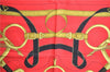 Authentic HERMES Carre 90 Scarf "EPERON D'OR" Silk Red J8761