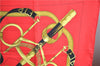 Authentic HERMES Carre 90 Scarf "EPERON D'OR" Silk Red J8761