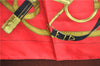 Authentic HERMES Carre 90 Scarf "EPERON D'OR" Silk Red J8761