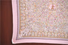 Authentic HERMES Pleats Scarf "LES JARDINS D'ARMENIE" Silk Pink J8770