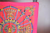 Authentic HERMES Carre 90 Scarf Egypt motif Silk Pink J8778