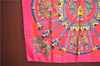 Authentic HERMES Carre 90 Scarf Egypt motif Silk Pink J8778