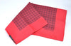 Authentic HERMES Petit Carre 40 Scarf Handkerchief Plaid Motif Silk Red J8780