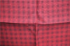 Authentic HERMES Petit Carre 40 Scarf Handkerchief Plaid Motif Silk Red J8780