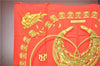 Authentic HERMES Carre 90 Scarf "LES CAVALIERS D'OR" Silk Red J8783