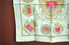 HERMES Petit Carre 40 Scarf Handkerchief "LES ARMES DE PARIS" Silk Yellow J8786